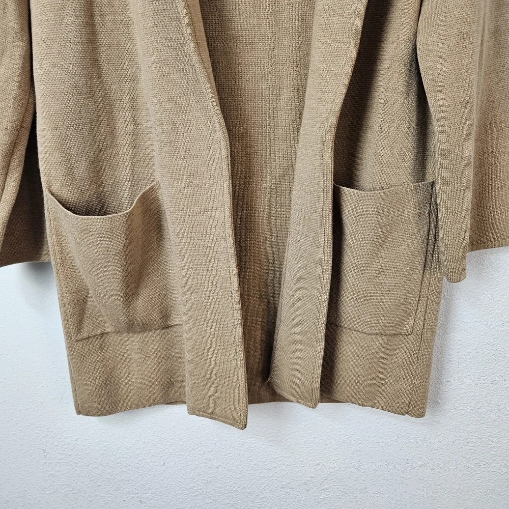 J. Crew Open-Front Sweater-Blazer in Tan XS